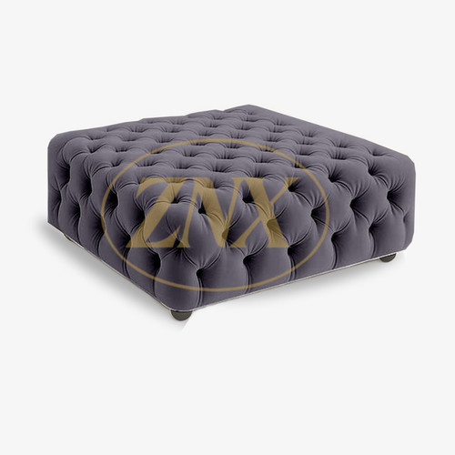 Diamond tufted velvet ottoman - diamond,