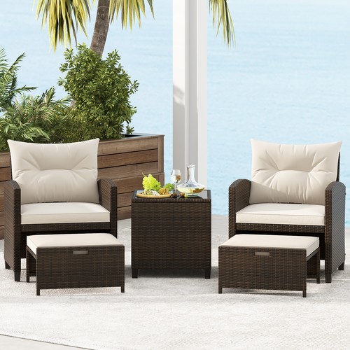 Piece wicker cushioned - piece,