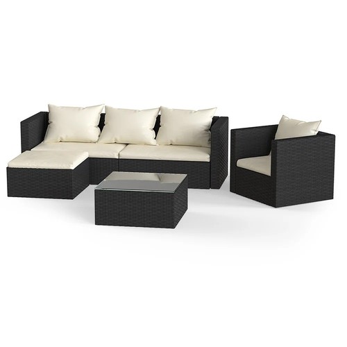 Rattan garden furniture set - rattan, 3