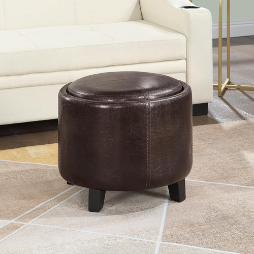 Oscar round storage ottoman - oscar,