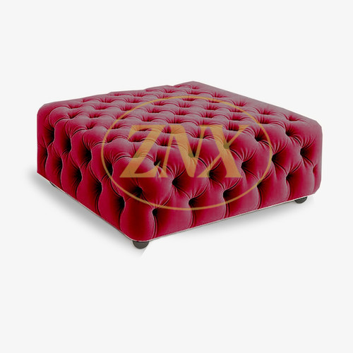 Diamond tufted velvet ottoman - diamond,