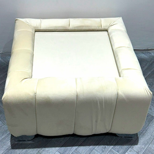 Plush cream velvet - plush, square