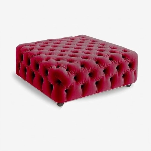 Diamond tufted velvet ottoman - velvet,