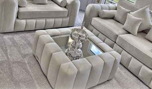 Upholstered footstool ottoman - upholstered,