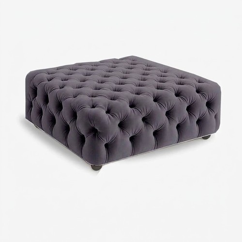 Diamond tufted velvet ottoman - tufted,