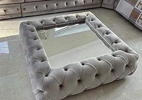 Upholstered velvet glass - , top
