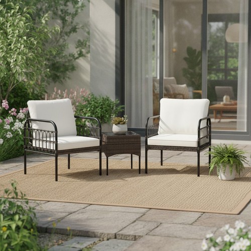3pcs patio bistro set - set, metal